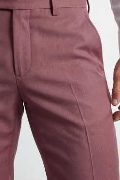 Pantalon De Costume Ajusté Rose Foncé