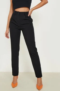 Pantalon de costume ajusté à taille haute et fuselé