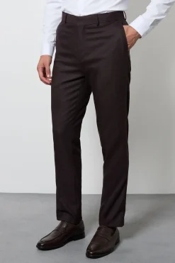 Burton Pantalon De Costume Ajusté Texturé Bordeaux<Homme Costumes Et Tenues Formelles