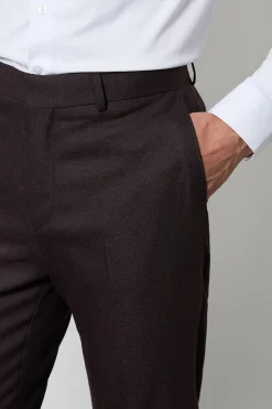Burton Pantalon De Costume Ajusté Texturé Bordeaux<Homme Costumes Et Tenues Formelles
