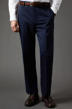 Pantalon de Costume Bleu Marine Coupe Classique