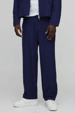 boohooMAN Pantalon De Costume Coordonné Coupe Décontractée À Fines Rayures<Homme Ensembles