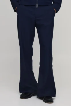 Pantalon De Costume Coordonné Coupe Évasée Ajustée