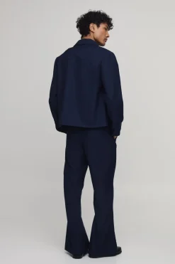 Pantalon De Costume Coordonné Coupe Évasée Ajustée