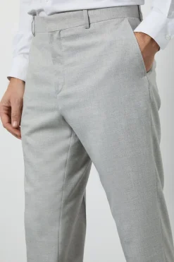 Pantalon de Costume Coupe Ajustée Gris Pâle