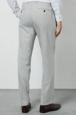 Pantalon de Costume Coupe Ajustée Gris Pâle