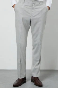 Pantalon de Costume Coupe Ajustée Gris Pâle