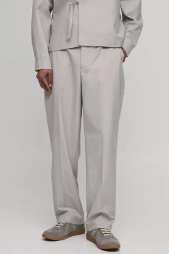 Pantalon De Costume Coupe Décontractée Avec Ceinture