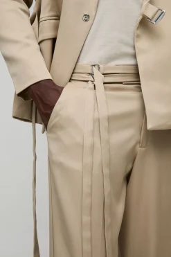 boohooMAN Pantalon de Costume Coupe Décontractée avec Ceinture à Nouer<Homme Costumes Et Tenues Formelles
