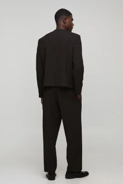Pantalon de costume à coupe décontractée avec détails de couture