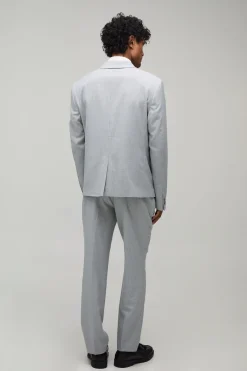 Pantalon De Costume Coupe Droite À Motif Pied-de-poule