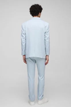 Pantalon de costume coupe droite à appliqué croisé