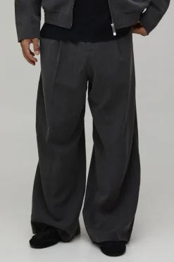 boohooMAN Pantalon De Costume Coupe Large À Motif Chevrons<Homme Ensembles