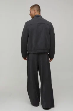 boohooMAN Pantalon De Costume Coupe Large À Motif Chevrons<Homme Ensembles