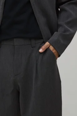 boohooMAN Pantalon De Costume Coupe Large À Motif Chevrons<Homme Ensembles