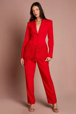 Pantalon De Costume Droit À Pinces