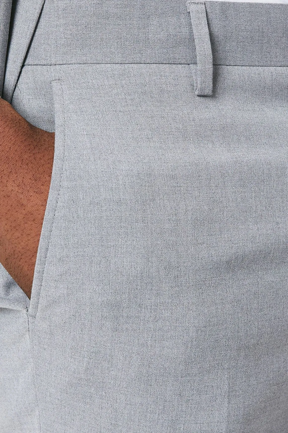 Pantalon de Costume Essential Coupe Ajustée Gris Clair