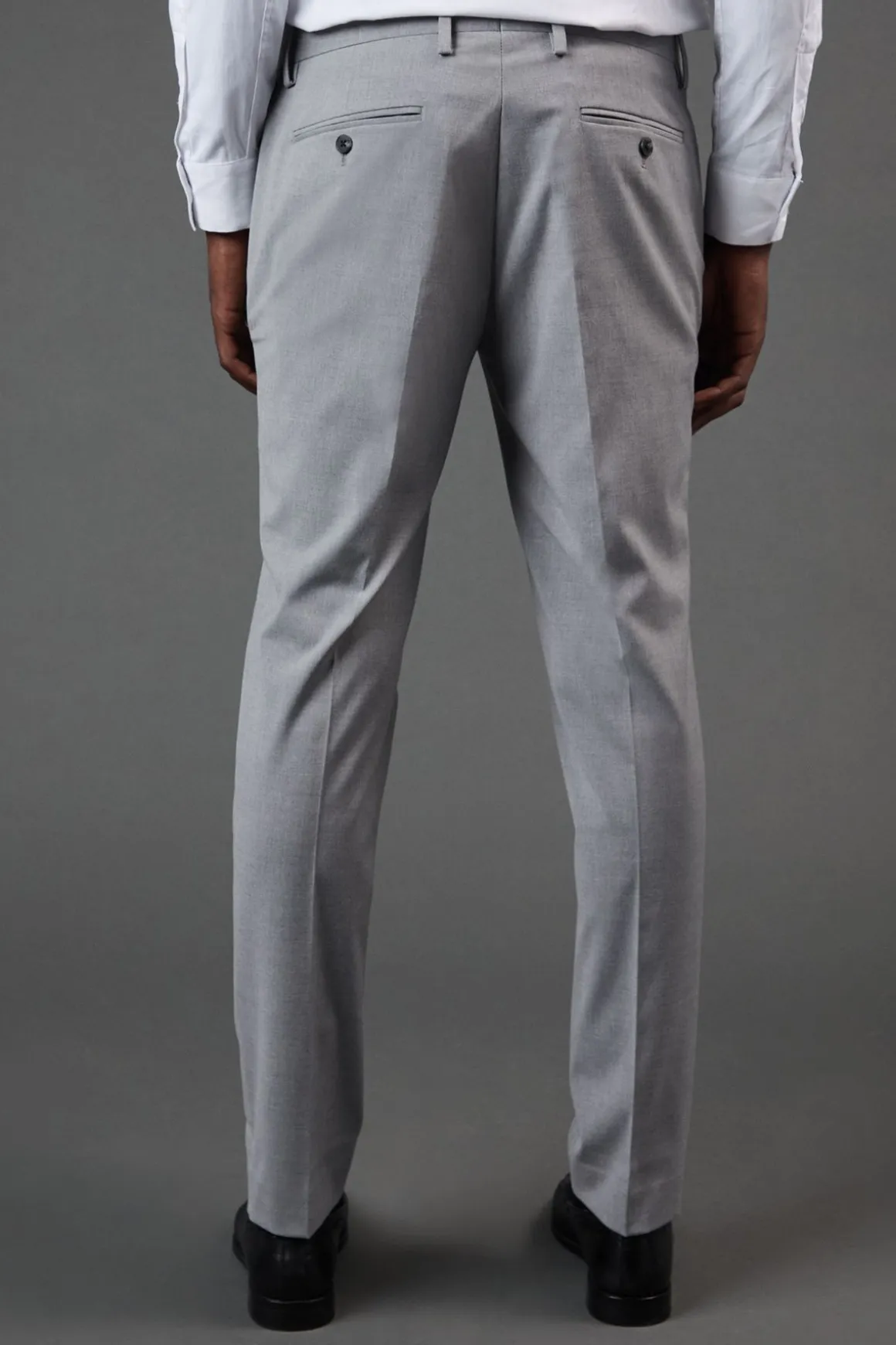 Pantalon de Costume Essential Coupe Ajustée Gris Clair