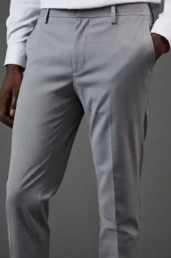 Pantalon de Costume Essential Coupe Ajustée Gris Clair