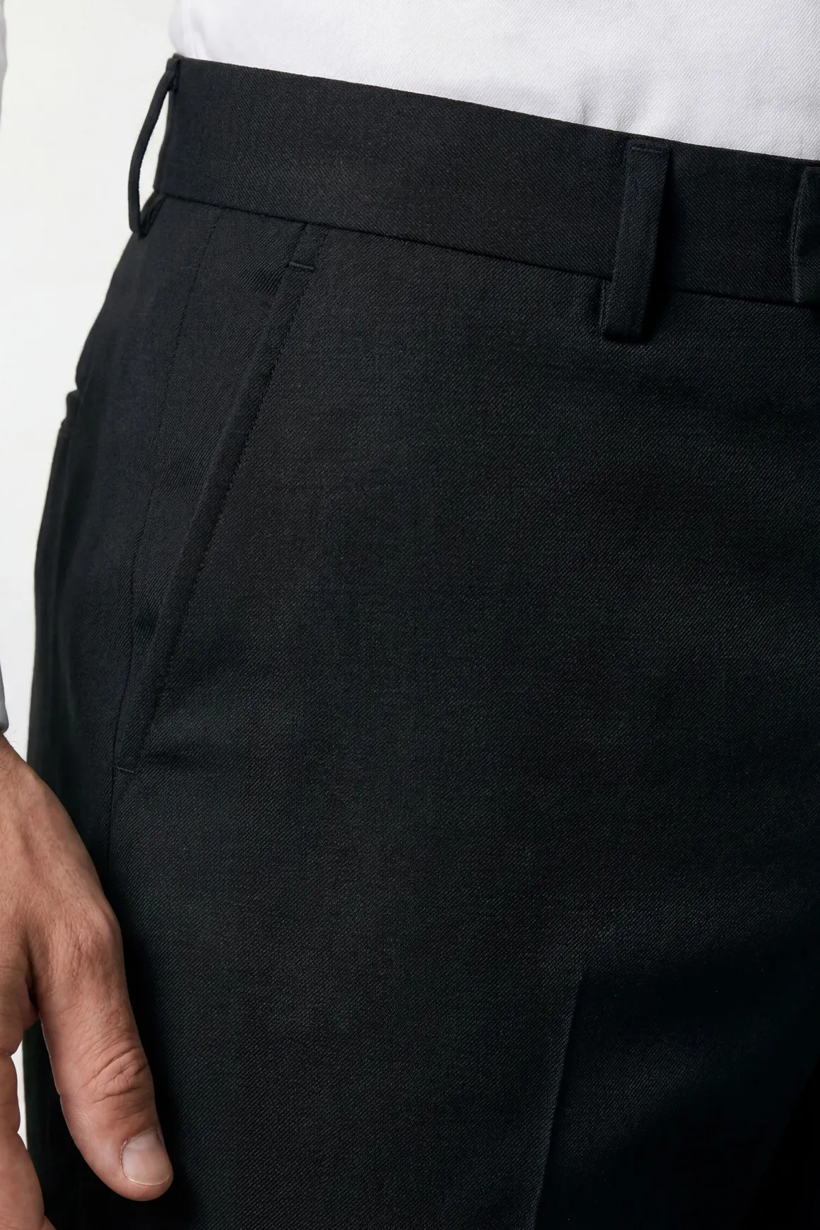 Pantalon De Costume Essentiel Noir Grande Taille Et Grande Longueur