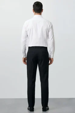 Pantalon De Costume Essentiel Noir Grande Taille Et Grande Longueur