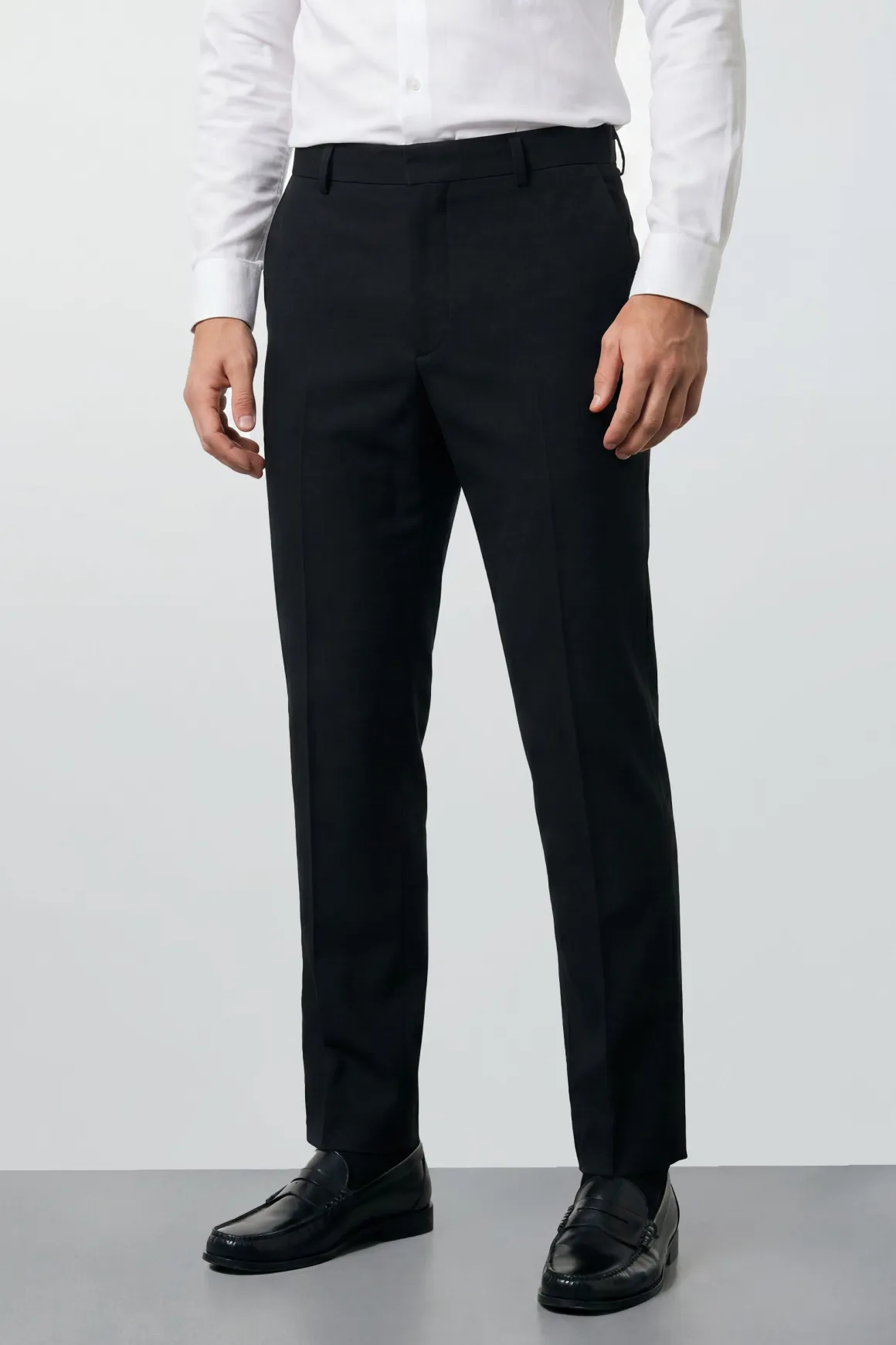 Pantalon De Costume Essentiel Noir Grande Taille Et Grande Longueur
