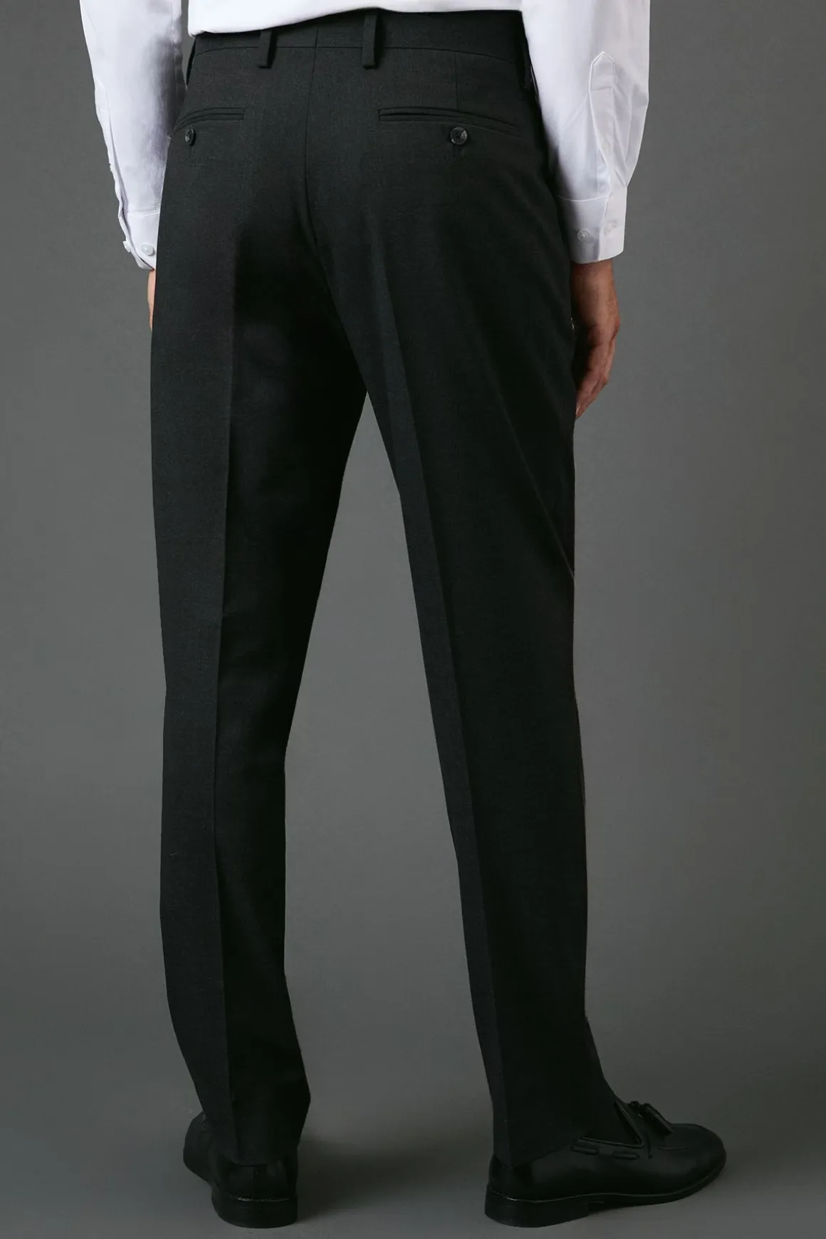 Pantalon de Costume Essentiel Coupe Ajustée Anthracite