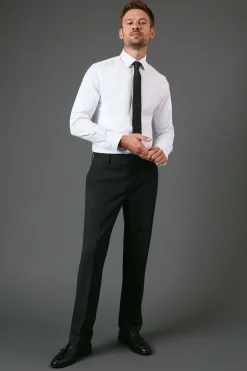 Pantalon de Costume Essentiel Coupe Ajustée Anthracite