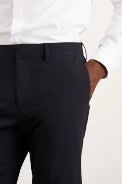 Burton Pantalon de Costume Essentiel Coupe Slim Marine<Homme Essentiels|Costumes Et Tenues Formelles