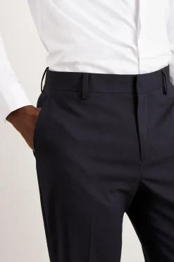 Pantalon de Costume Essentiel Coupe Ajustée Marine