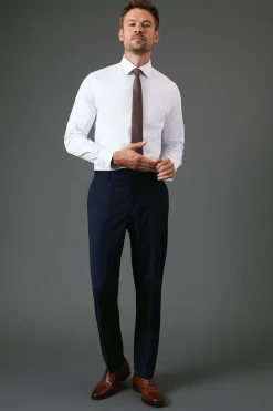 Pantalon de Costume Essentiel Coupe Ajustée Marine