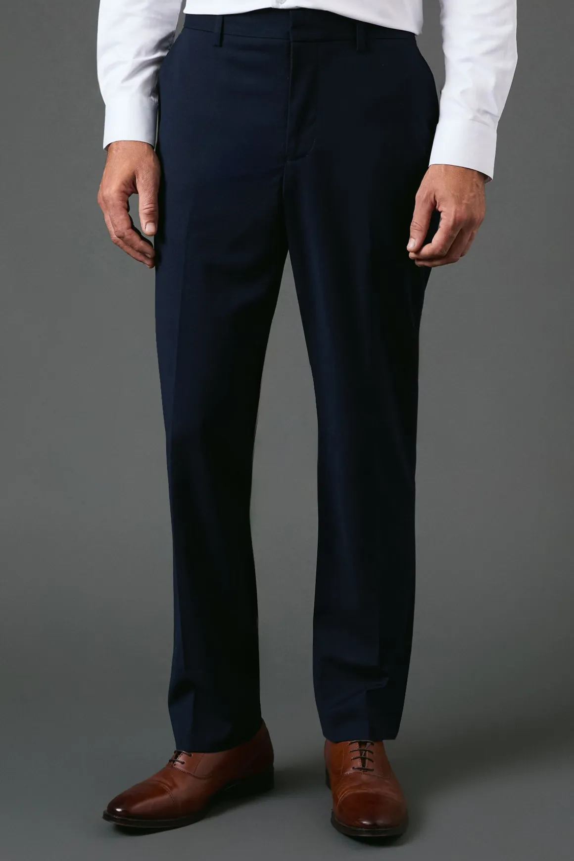 Pantalon de Costume Essentiel Coupe Ajustée Marine