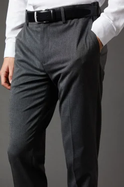 Pantalon de Costume Essentiel Coupe Slim Gris Moyen