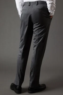 Pantalon de Costume Essentiel Coupe Slim Gris Moyen