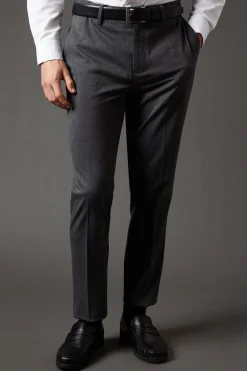 Pantalon de Costume Essentiel Coupe Slim Gris Moyen