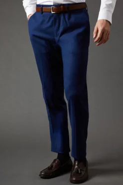 Pantalon de Costume Essentiel Coupe Slim Bleu Marine Français