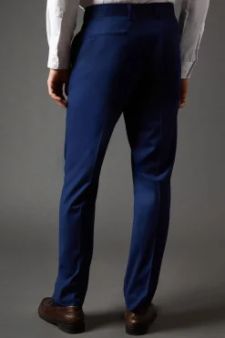 Pantalon de Costume Essentiel Coupe Slim Bleu Marine Français