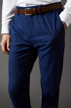 Pantalon de Costume Essentiel Coupe Slim Bleu Marine Français