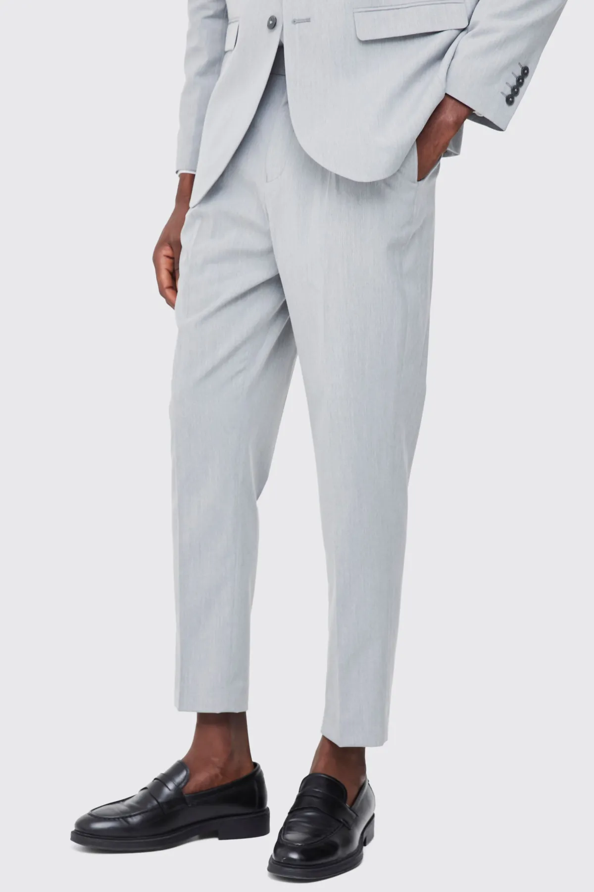 boohooMAN Pantalon de costume fuselé à taille fixe<Homme Costumes Et Tenues Formelles