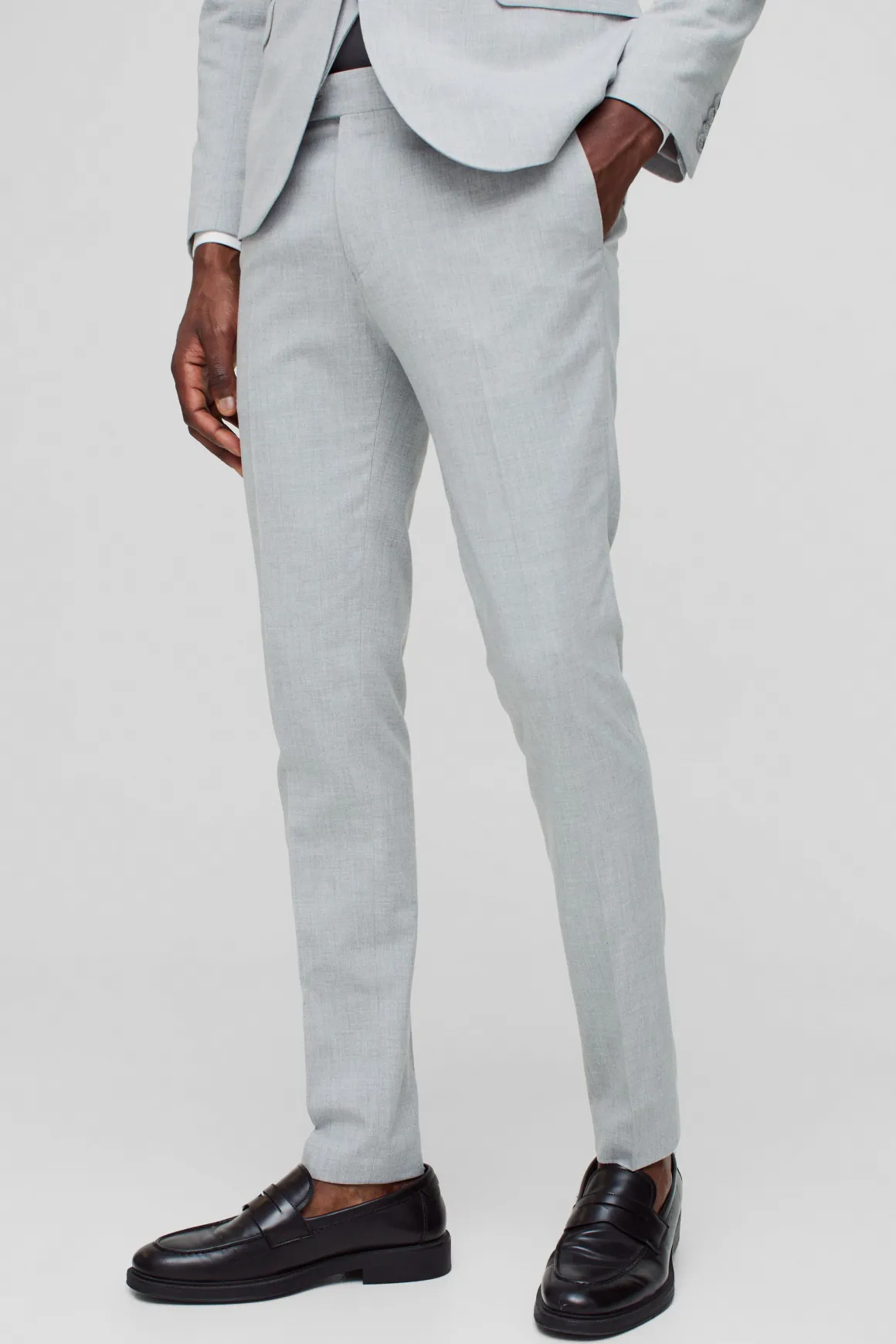 Pantalon de Costume Gris Super Slim