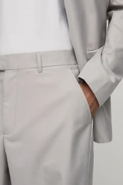 boohooMAN Pantalon De Costume À Ourlet Fendu Avec Finitions Satinées<Homme Ensembles|Costumes Et Tenues Formelles