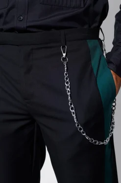 Pantalon de costume à panneaux latéraux fins