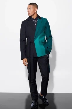 Pantalon de costume à panneaux latéraux fins