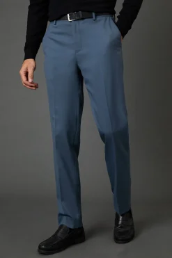 Burton Pantalon de Costume Slim Ajusté en Mélange de Laine Extensible Airforce<Homme Costumes Et Tenues Formelles