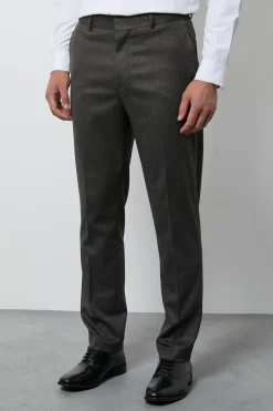 Pantalon De Costume Slim Anthracite Tissage Bout À Bout