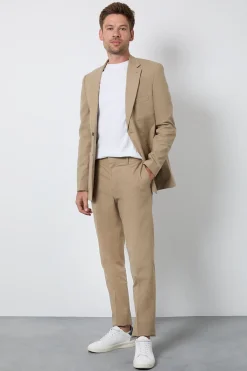 Burton Pantalon De Costume Slim Foncé En Lin<Homme Costumes Et Tenues Formelles