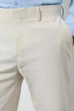 Pantalon De Costume Slim En Lin Naturel