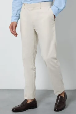 Pantalon De Costume Slim En Lin Naturel
