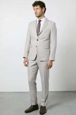 Pantalon De Costume Slim Marron Clair