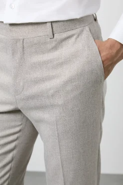 Pantalon De Costume Slim Marron Clair